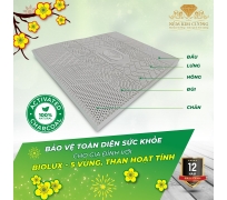 Nệm cao su than hoạt tính Kim Cương 5Zone Biolux