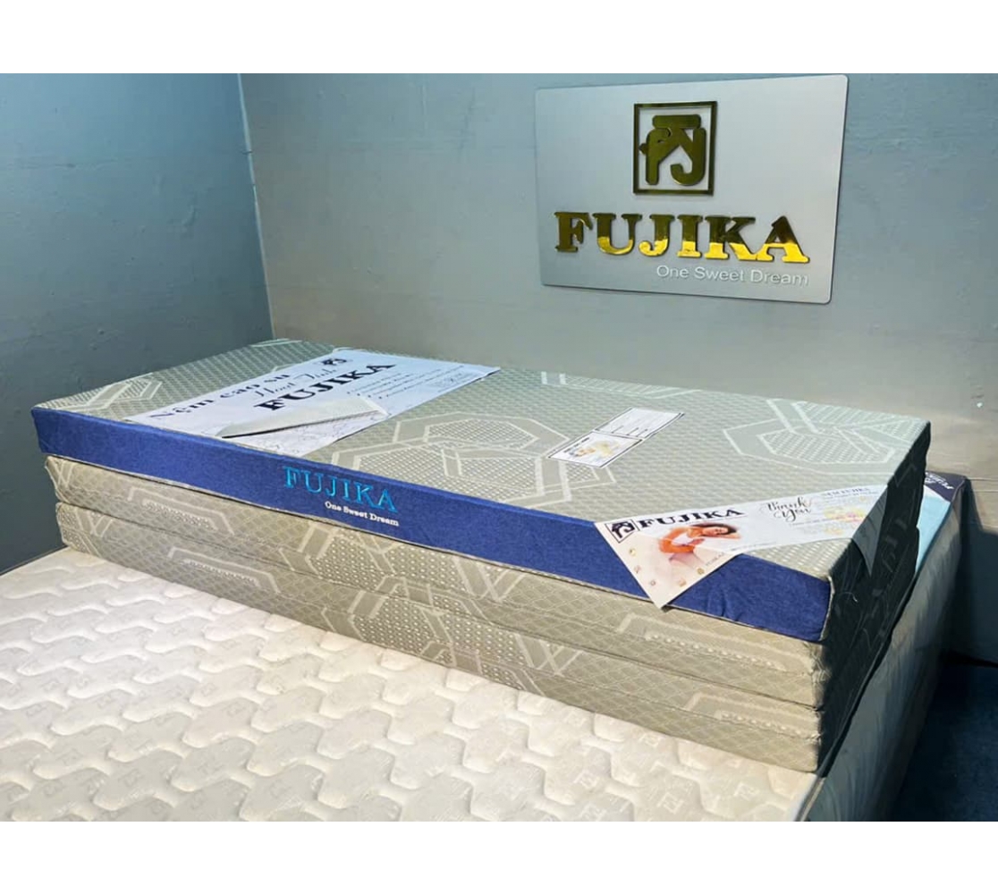 Nệm Foam Hoạt Tính Fujika Xếp 3 Vải Gấm